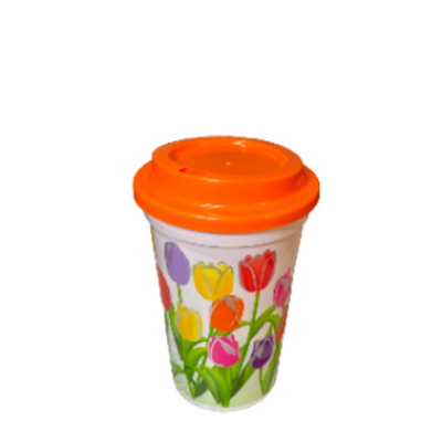 PRACTIVASO TAPARROSCA DECORADO NARANJA